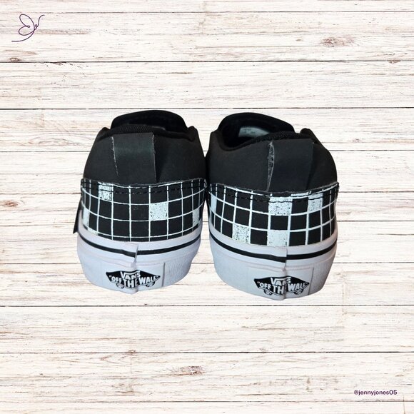 Vans Chalkboard Black Asher Slip-Ons~Kids Size 1.5~NIB~Rare! - Picture 4 of 7